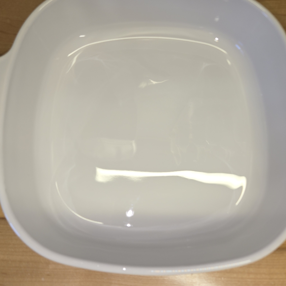 Corningware White Baking Dish with Colorful Vegetable Design - Picture 2 of 4